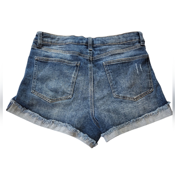 CELEBRITY PINK Distressed Jean Cuffed Shorts - Picture 2 of 6